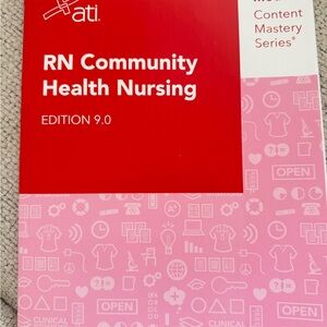 ATI RN Community Health Nursing Edition 9.0 - Red & Pink Cover